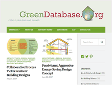 Tablet Screenshot of greendatabase.org